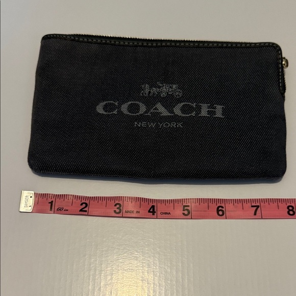 Coach Dark Denim Clutch - Picture 8 of 9